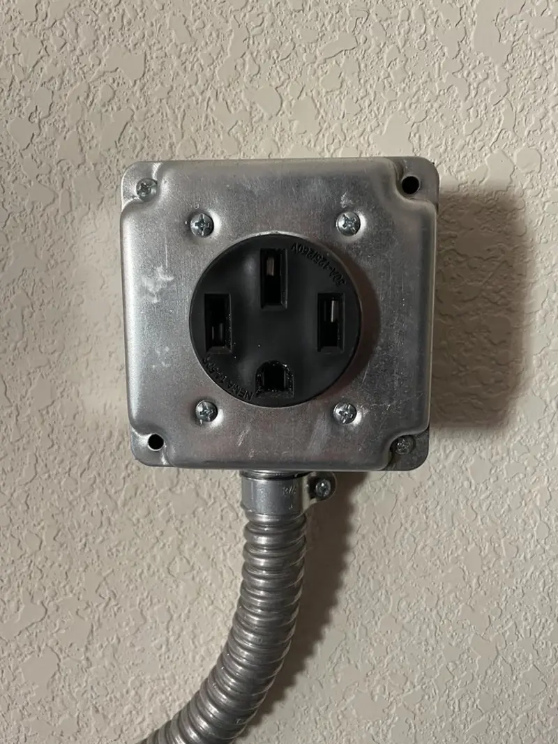 NEMA 14-50 outlet installed for Electrical Panel Upgrade in Pleasant Grove